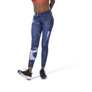 Reebok Workout Ready Tights Damen - Blau - DE 269-QWM